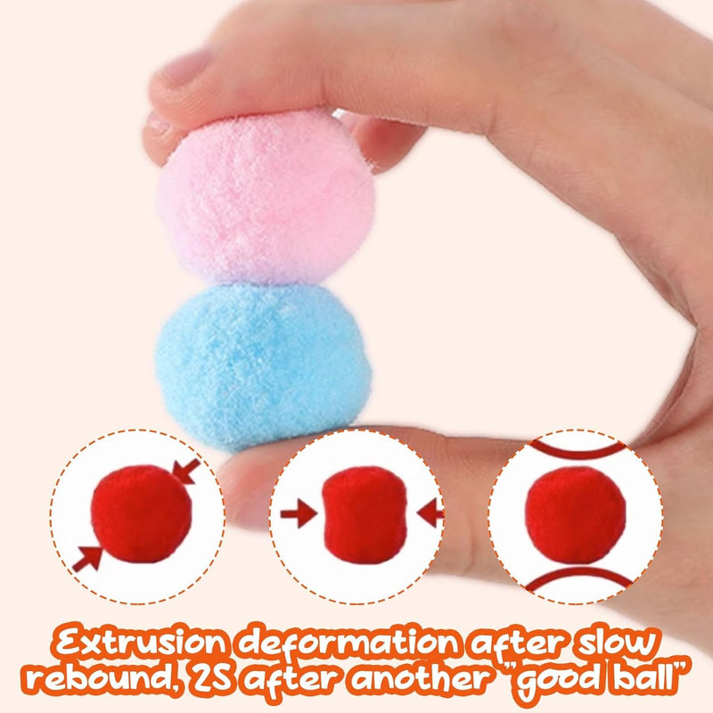 Vhger Interactive Cat Toy, Cat Scratching Ball Toy, Creative Mini Plush Ball Toy, Relieve Depression, Silent Pet Accessories for Interaction, Training (30 Balls) - PawsPlanet Australia