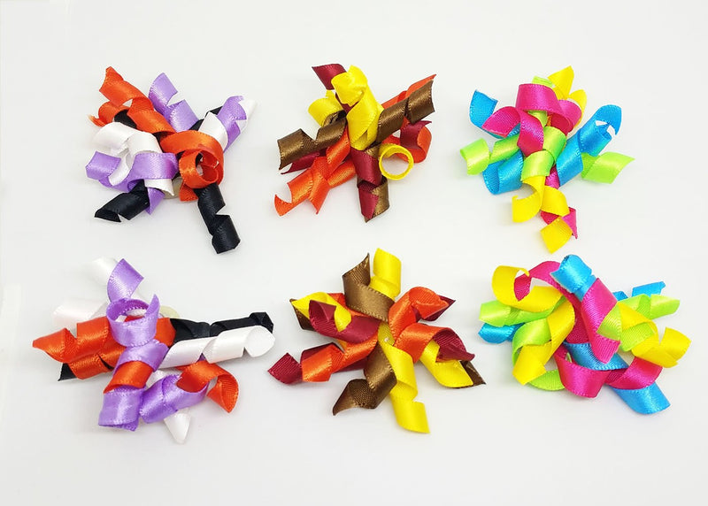 PET SHOW Pet Small Dogs Hair Bows with Rubber Bands Cat Hair Accessories Grooming Supplies Curly Colorful Pack of 20 Assorted styles - PawsPlanet Australia