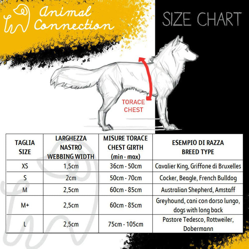 Animal Connection H-shape dog harness, dog vest harnesses 5-point adjustment, lightweight and durable. (XS, Yellow) XS - PawsPlanet Australia