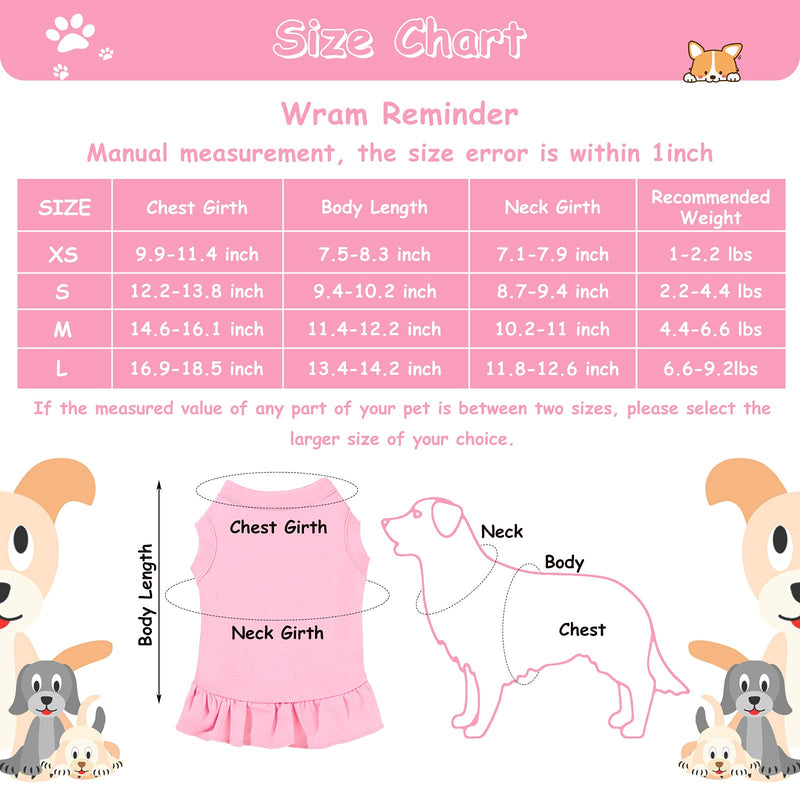 6 Pieces Dog Dresses Dog Shirt Skirt Dog Sleeveless Dress Breathable Pet Shirts with Ruffles Dog Sundress Dog Outfits for Dogs and Cats (XS Size) XS Size - PawsPlanet Australia