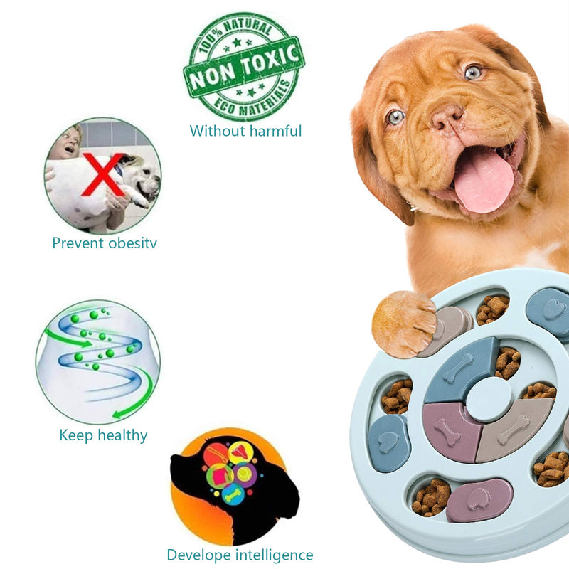 Dog Puzzle Toys,Dogs Food Puzzle Feeder Toys for IQ Training & Mental Enrichment,Dog Treat Puzzle Blue - PawsPlanet Australia