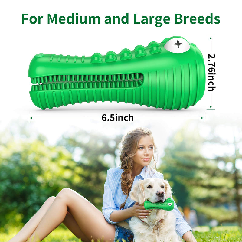 HomeGif Squeaky Dog Chew Toys- Indestructible Natural Rubber Dog Toys with Cleaning Brush for Aggressive Chewers, Large Breed, Dog Teeth Cleaning Toys,Heavy Chewers Dog Toys for Medium Large Dogs - PawsPlanet Australia