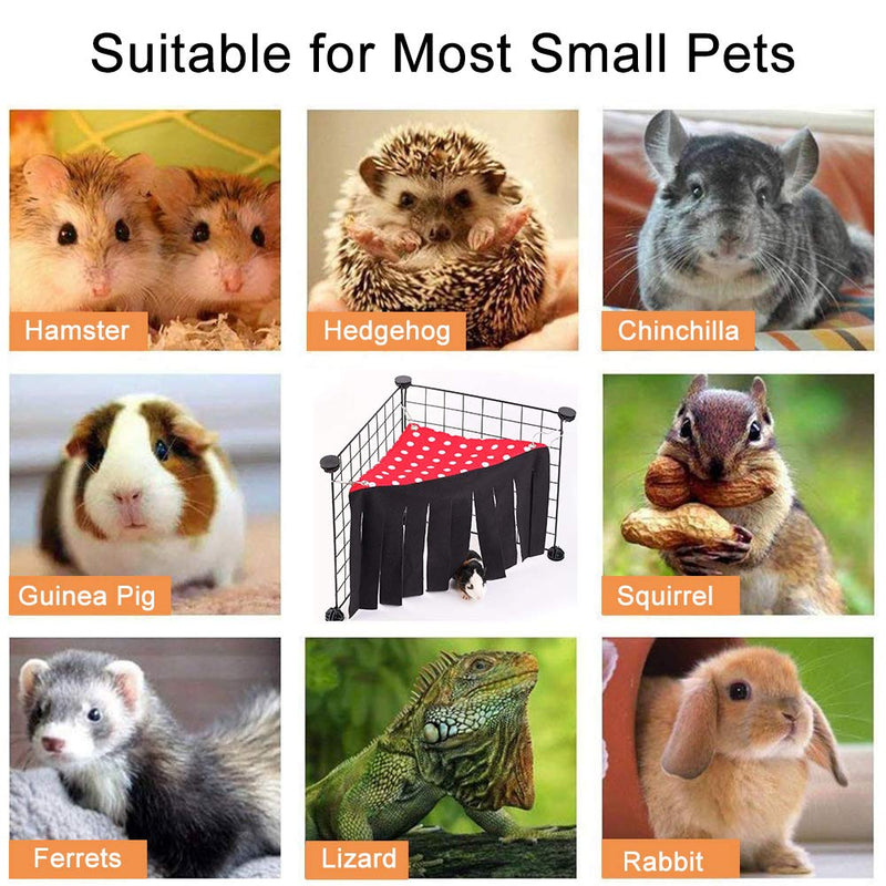 WishLotus Hamster Hideout, Small Animal Hideaway Tent Fleece Forest Pet Cage Accessories Nest Bedding for Guinea Pig Chinchilla Hedgehog Rat Squirrel Ferret Dwarf Bunny (Blue+Grey) Blue+Grey - PawsPlanet Australia