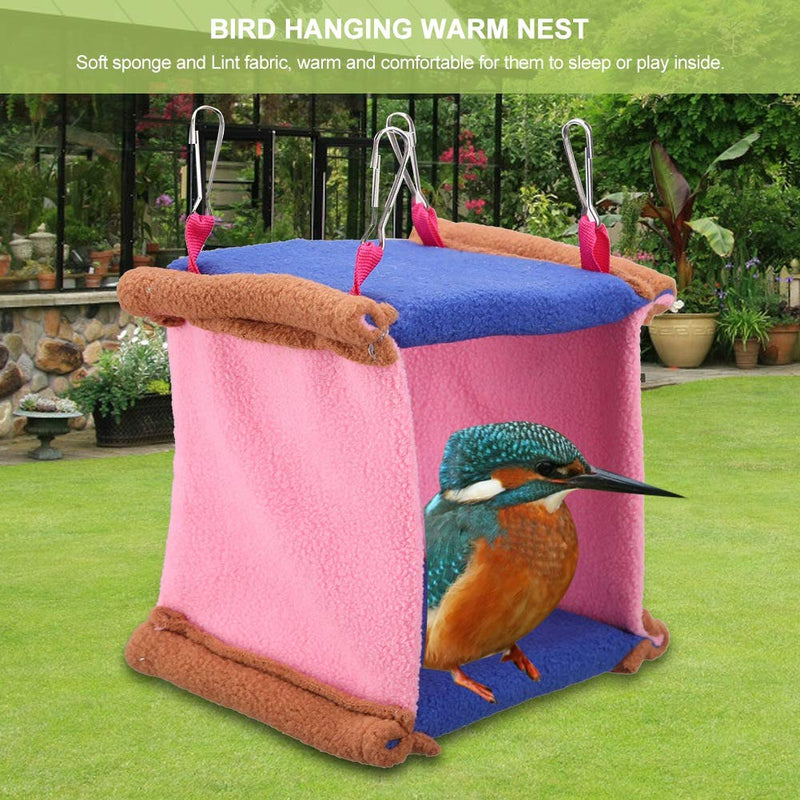 [Australia] - Sheens Bird Hammock, Warm Plush Snuggle Happy Hut Tent Bed Parrot Hanging Nest Swing Toys for Parakeet Cockatiel Conure Lovebird Finch Big 