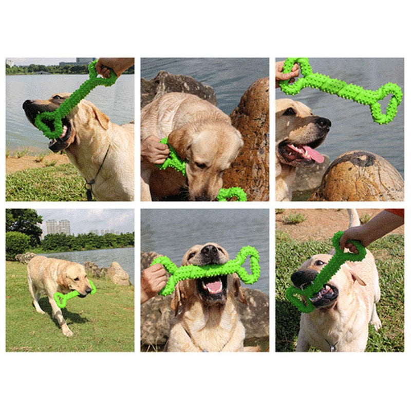 Windspeed Dog Toys for Chewers Large Breed Dog, Interactive Dog Bone Toy Dog Teeth Cleaning Toys, Dog Chew Toys Rubber Tug-of-war Toy for Medium and Large Dogs Pet Toy, 12.5inch - PawsPlanet Australia