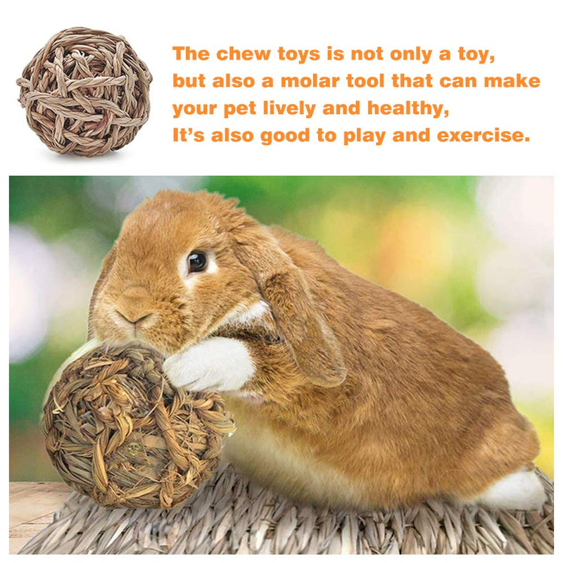 PowerKing Hamster Toys, Natural Wooden Gerbil Rat Guinea Pig Chinchilla Chew Toys and Teeth Care Molar Toy for Rabbits Bird Bunny - PawsPlanet Australia