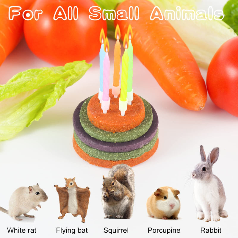 Hitkmi Small Animal Treats, Rabbit Chew Toys, Small Animal Cakes 1 Set, All Natural Hamster Treats, Nutritious Molar Toys Handmade for Rabbit/Hamster/Guinea Pig & More Small Animals 1 PCS - PawsPlanet Australia