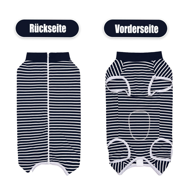 Axcimond Dog Bodysuit After Surgery Dog One-Piece with Zipper Surgery Body Dog After Surgery Dog Body Castration Dog Surgery Body Female Male Wound Protection Recovery Suit for Dogs Cone Alternatives 3XL Navy Blue - PawsPlanet Australia