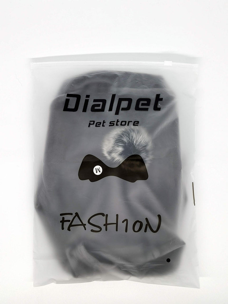 [Australia] - Dialpet Pet Clothes Dog Hoodie Small Dog Clothes,Soft Cotton for Small to XX-Large Dogs and Puppies. Gray 