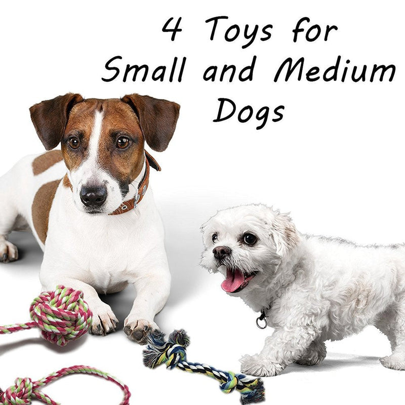 Otterly Pets Puppy Dog Pet Rope Toys for Small to Medium Dogs (Set of 4) - PawsPlanet Australia