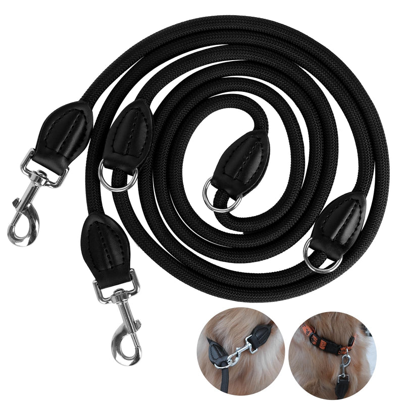 Dog leash 3 m, adjustable double leash for large and medium dogs with 2 carabiners, high-quality premium robust leash for dogs (3M) - PawsPlanet Australia