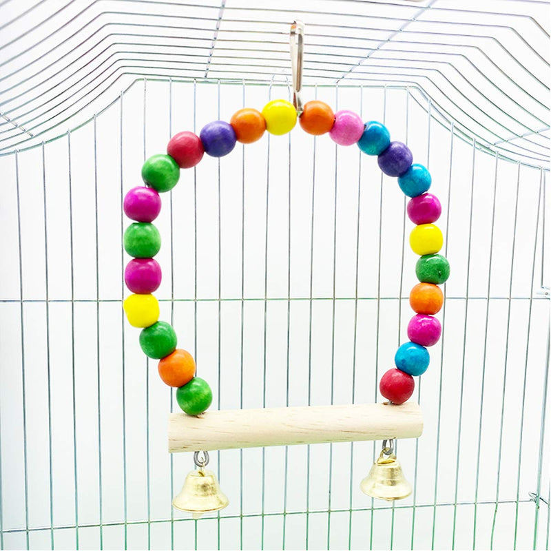 [Australia] - Birds Parrot Swing Toys 10pcs, Rattan Chewing Hanging Perches Bird Cage Hammock Swing Toy Bed Ladder Budgie for Small Parrots, Conures, Love Birds, Small Parakeets Cockatiels, Macaws, Finche 