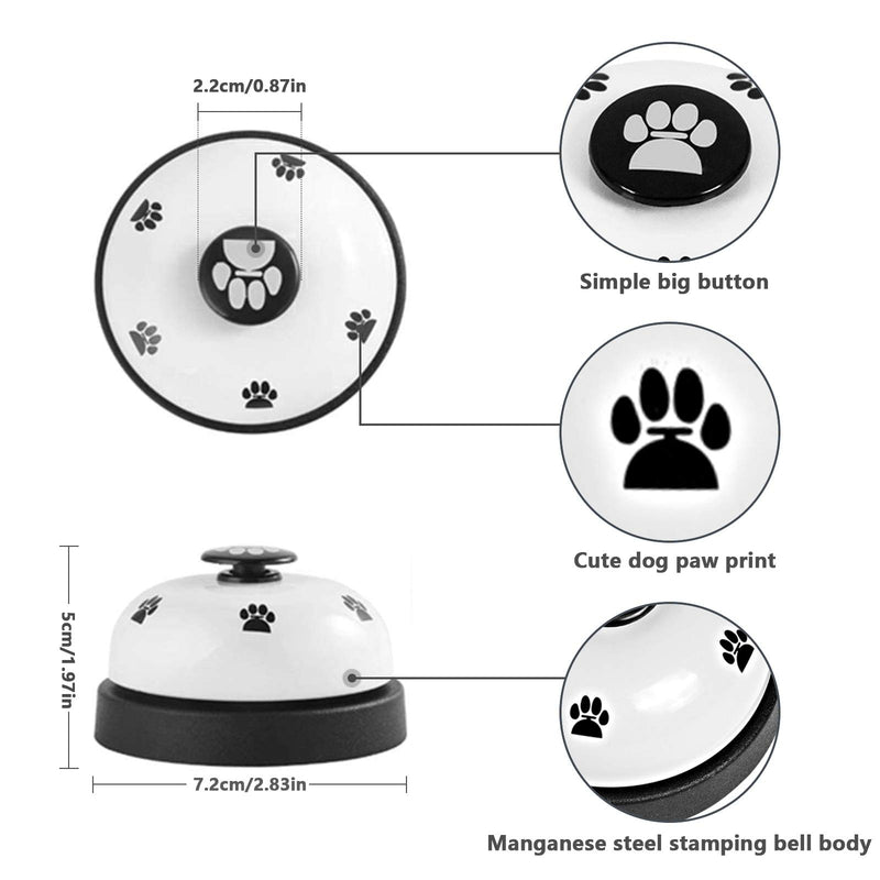 Pejoye Adjustable Dog Door Bell and Press Bell for Various Size Dog Toilet Training Bell Interaction Bell Cat Bell Nylon and Steel Material for Housing and Outdoor Training (2*Dog Press Bell) 2*Dog Press Bell - PawsPlanet Australia