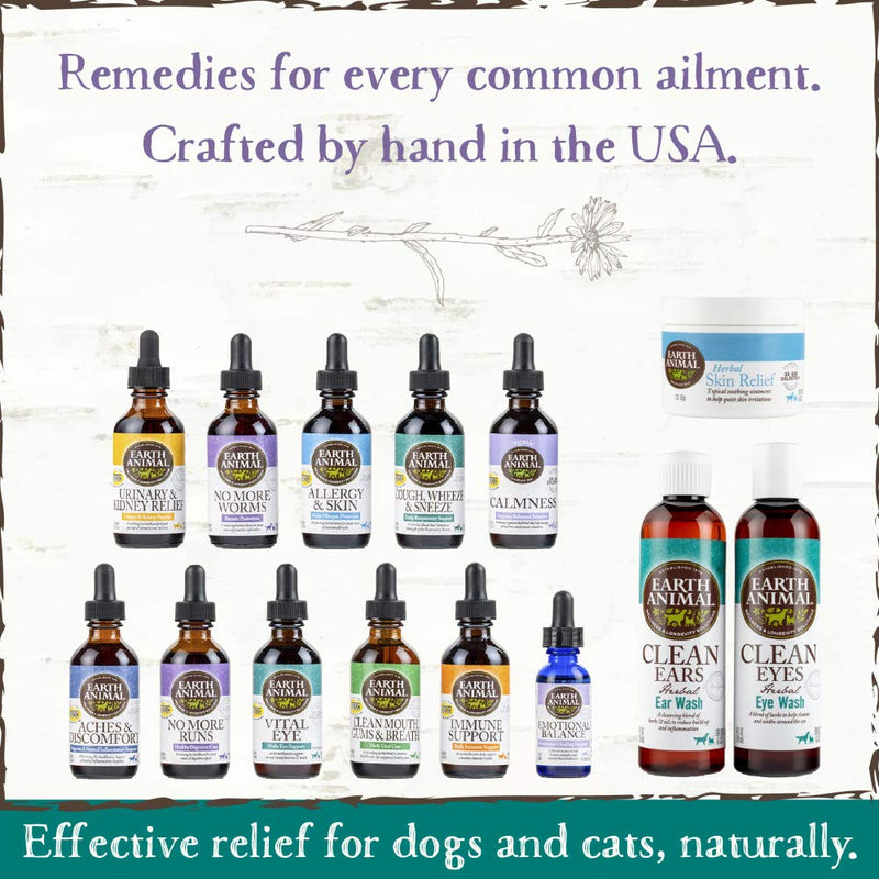 Earth Animal Herbal Topical Remedies Clean Eyes Eye Wash for Dogs & Cats, 4 oz. Bottle - PawsPlanet Australia