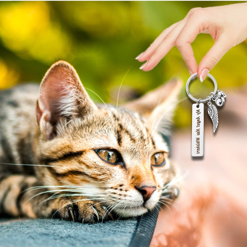Cobee Cat Memorial Gift Keychain, Loss of Pet Key Chain Pet Loss Sympathy Gifts for Cat Pet Lover Women Men - PawsPlanet Australia