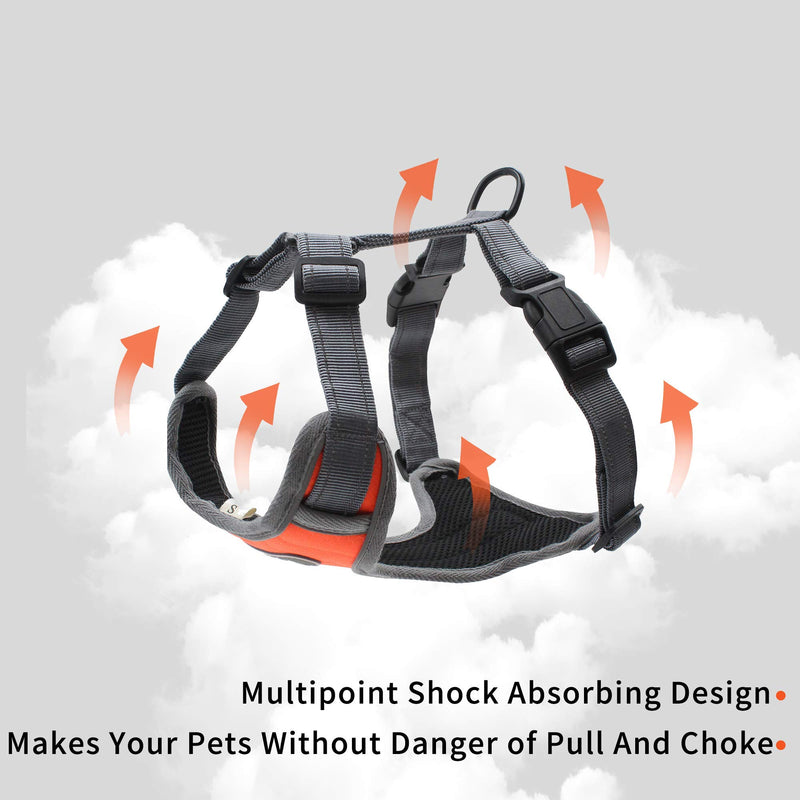 Dog Harness No Pull No Choke Adjustable Reflective Design with 4 Straps and 2 Buckles All Weather Breathable Mesh Dog Harness for Small Dogs (Small, Dark Blue) - PawsPlanet Australia