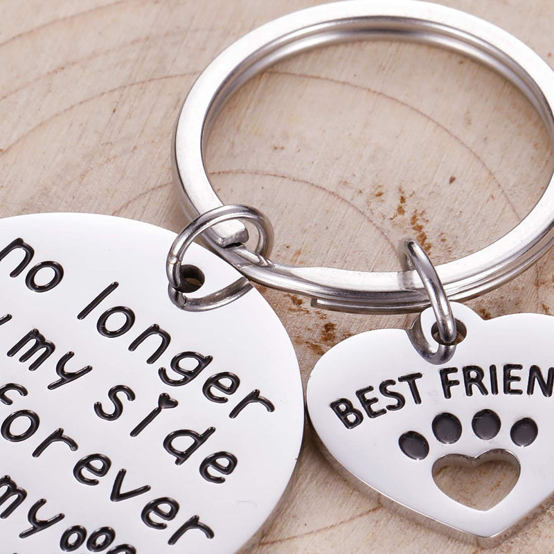 [Australia] - Pet Cat Dog Memorial Keychain Gifts for Pet Owner Dog Mom Dad Remembrance Memory Sympathy Gifts for Loss of Dog Pet Loss Gifts Keepsake for Dog Lover Forever in My Heart Paw Print Keyring 