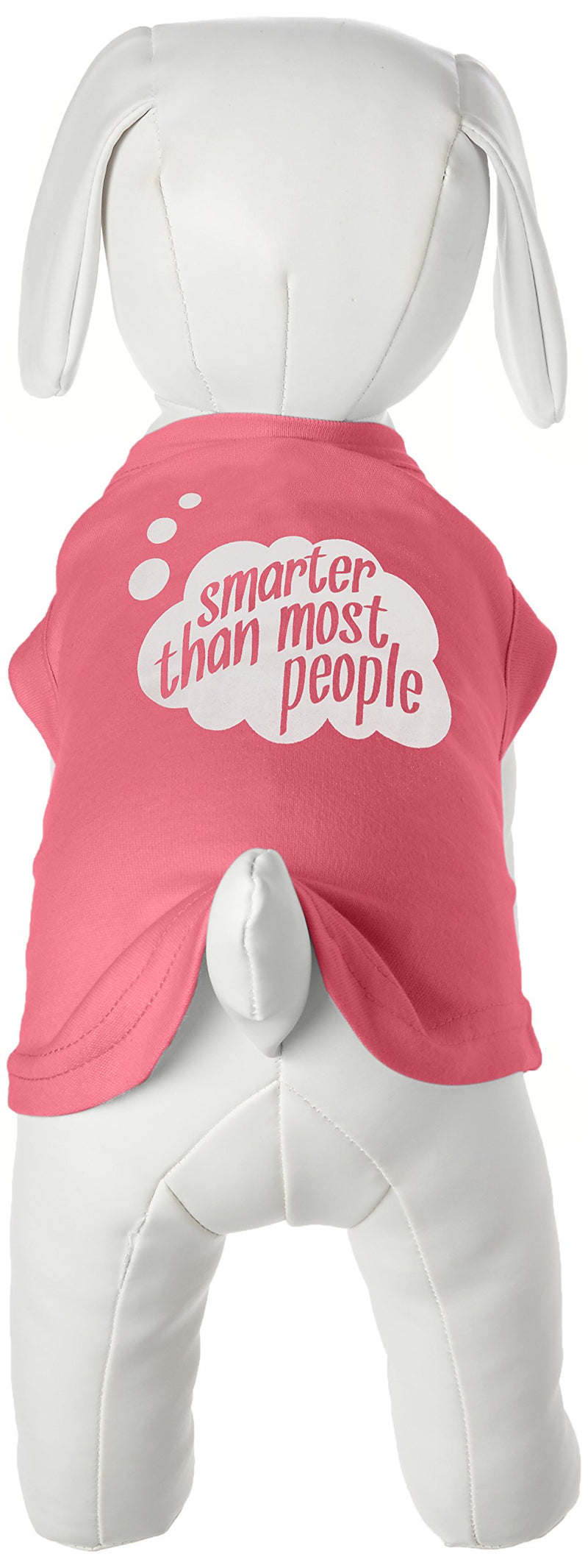 Mirage Pet Products 10-Inch Smarter Than Most People Screen Printed Dog Shirts, Small, Bright Pink - PawsPlanet Australia