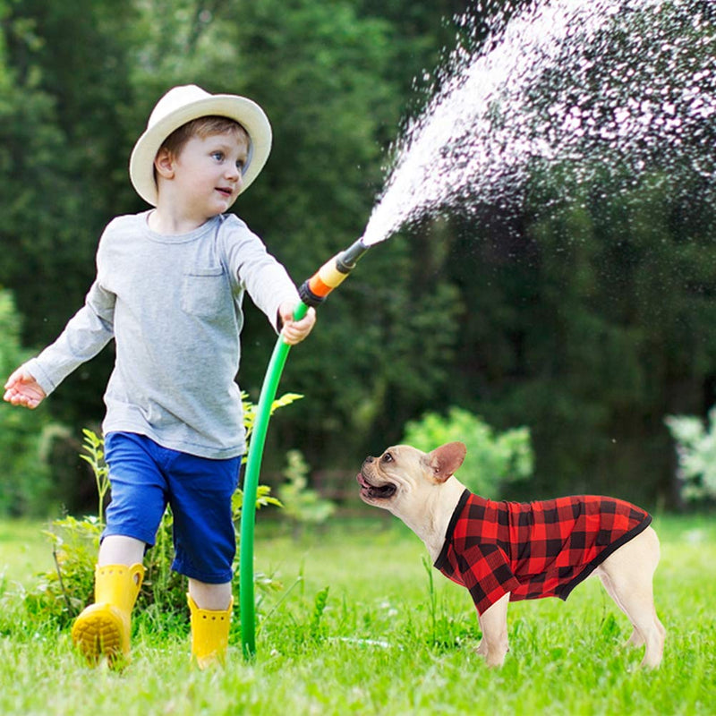 [Australia] - SCIROKKO Dog Shirt - Breathable Dog Plaid T-Shirt, Soft Basic Pet Vest Tee Clothes for Small Medium Large Dogs Cats Puppy 