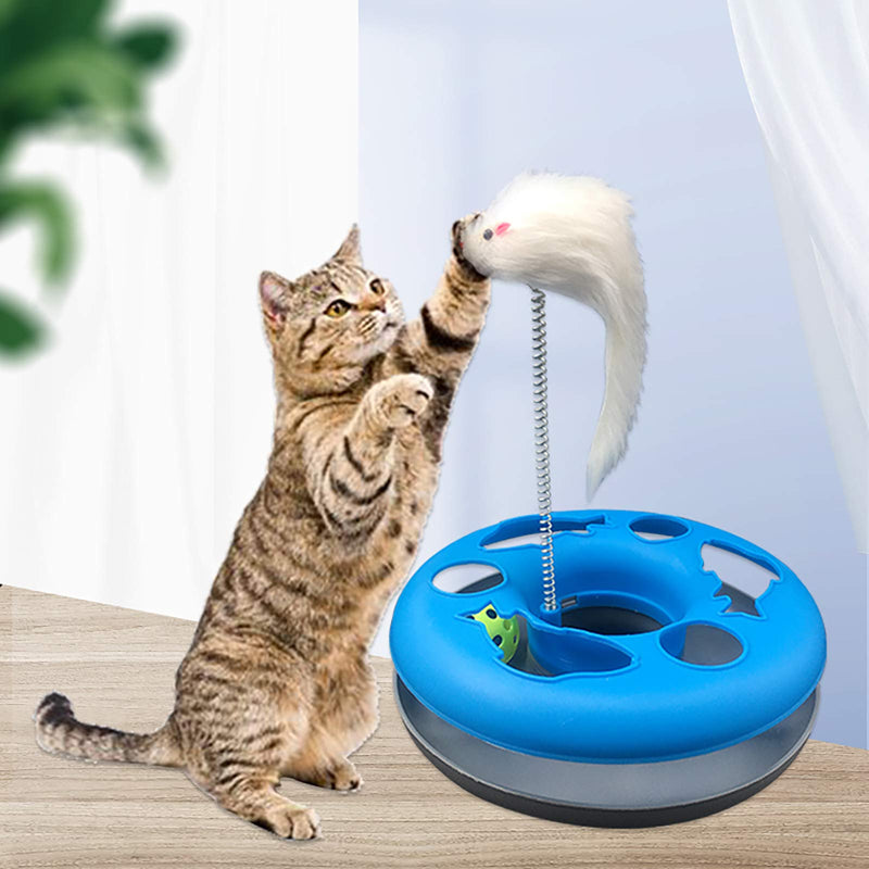 Cat Toys, Interactive Cat Toys for Indoor Cats, Funny Kitten Toys, Pet Cat Spring Toy with Moving Balls Catch Exercise - PawsPlanet Australia