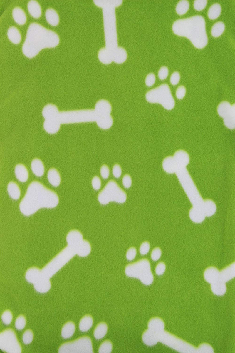 [Australia] - Large Throw Pet Blanket for Dogs and Cats, 59 x 63 Inches - A Pet Fleece Blanket For Your Dog, Cat or Puppy - Cute Paw and Bone Design - Use at Home as Dog Bedding and as a Travel Blanket 