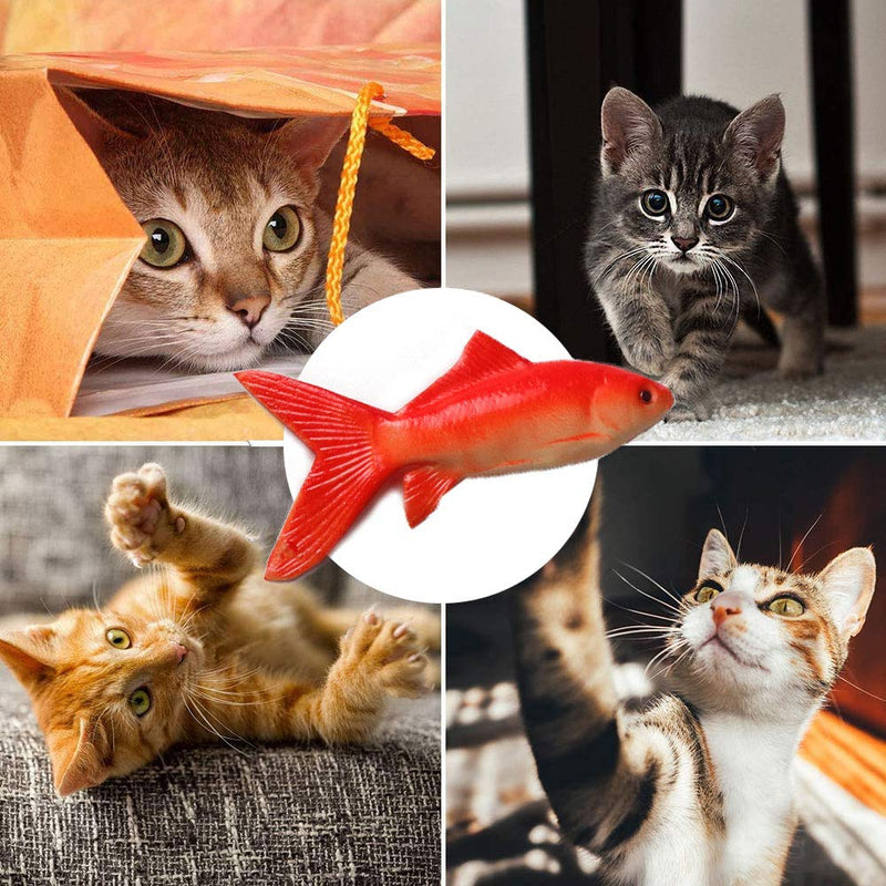 PCZFBHUI 2 Pcs Realistic Soft Fish Cat Toy Pet Interactive Simulation Fish Chew Simulation Funny Interactive Toys for Indoor Cat Pets Kitten, Perfect for Biting, Chewing and Kicking - PawsPlanet Australia