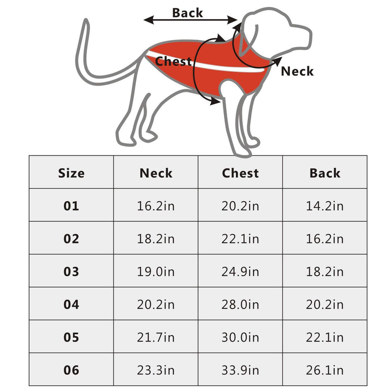 Segarty Dog Coat, Red Doggies Jacket, Reflective Strip Winter Splashproof Sport Vest Jackets Snowsuit Apparel for Small Medium Large Dogs Chest 22.1", Back 16.2" - PawsPlanet Australia