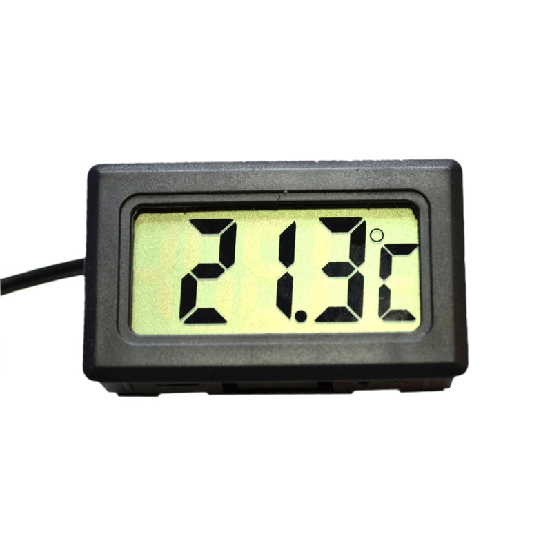 Digital LCD panel Thermometer for Fridge Freezer Pets Aquarium Vivarium Hydroponics -50°C to +110°C Black or White (Black) - PawsPlanet Australia