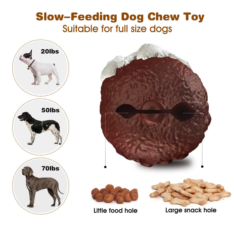 2021 New Dog Toys for Aggressive Chewers Large Breed, Lifetime Replacement Indestructible Dog Toys 100% Natural Rubber Tough Durable Interactive Dog Toys for Large Medium Small Dogs (Pinecone-Brown) Pinecone-Brown - PawsPlanet Australia