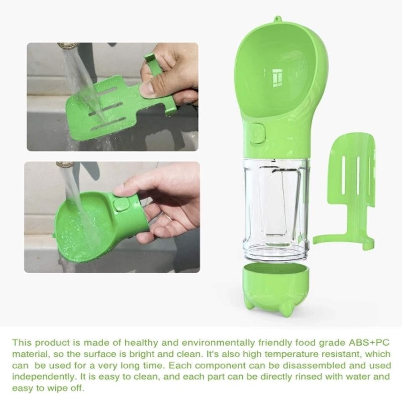 Portable Pet Dog Leak Proof Water Bottle for both Small or Large Dogs + Poo Bag Dispenser, Pooper Scooper - PawsPlanet Australia