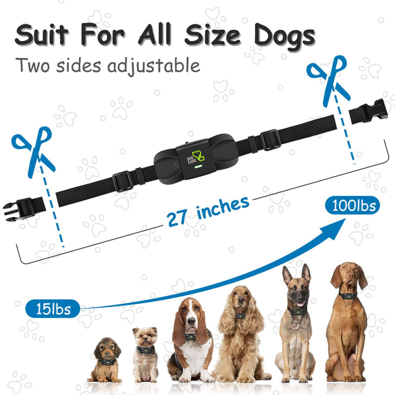 [Australia] - DOG CARE Dog Training Collar with Remote - Rechargeable Dog Shock Collar w/3 Training Modes, Beep, Vibration, Shock, 1000Ft Range, 2 Receivers Dog Collar for Large Medium Small Dogs, Safe & Humane 