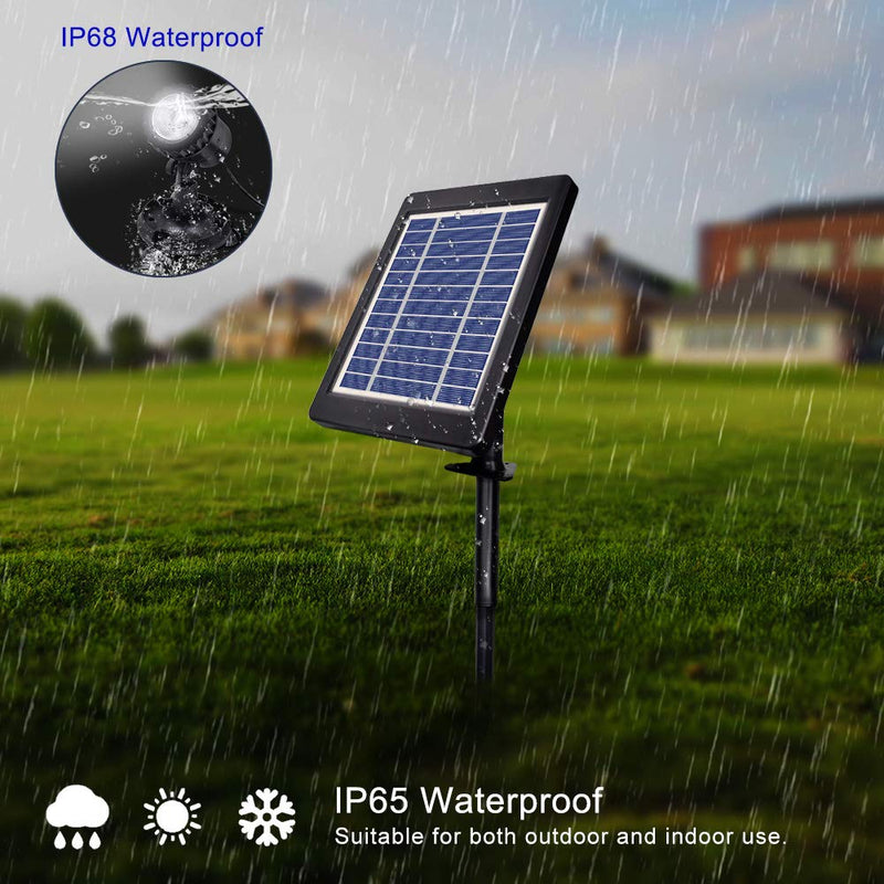 Solar Pond Lights Outdoor Spotlight Underwater Spotlights LED Submersible Lamp with 2 Modes for Pool, Pond, Garden, Yard, Wall,Pathway (3 Heads Cool White) - PawsPlanet Australia