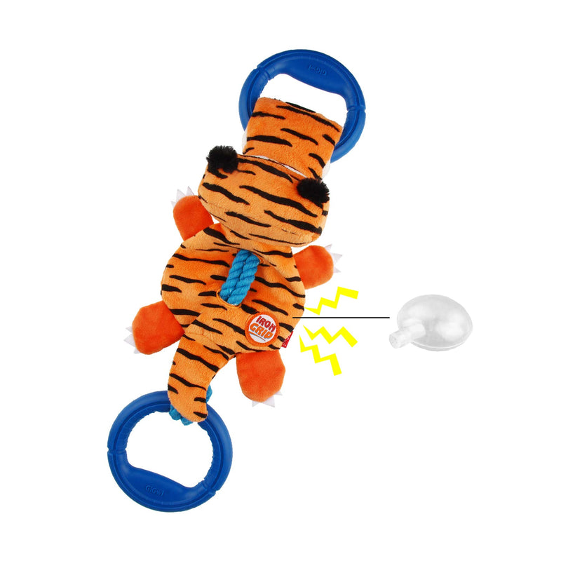 Suhaco Squeaky Tug of War Dog Toys Durable Dog Plush Toy Chew Toys Tiger Shape Training Toy For Small/Medium Dogs - PawsPlanet Australia