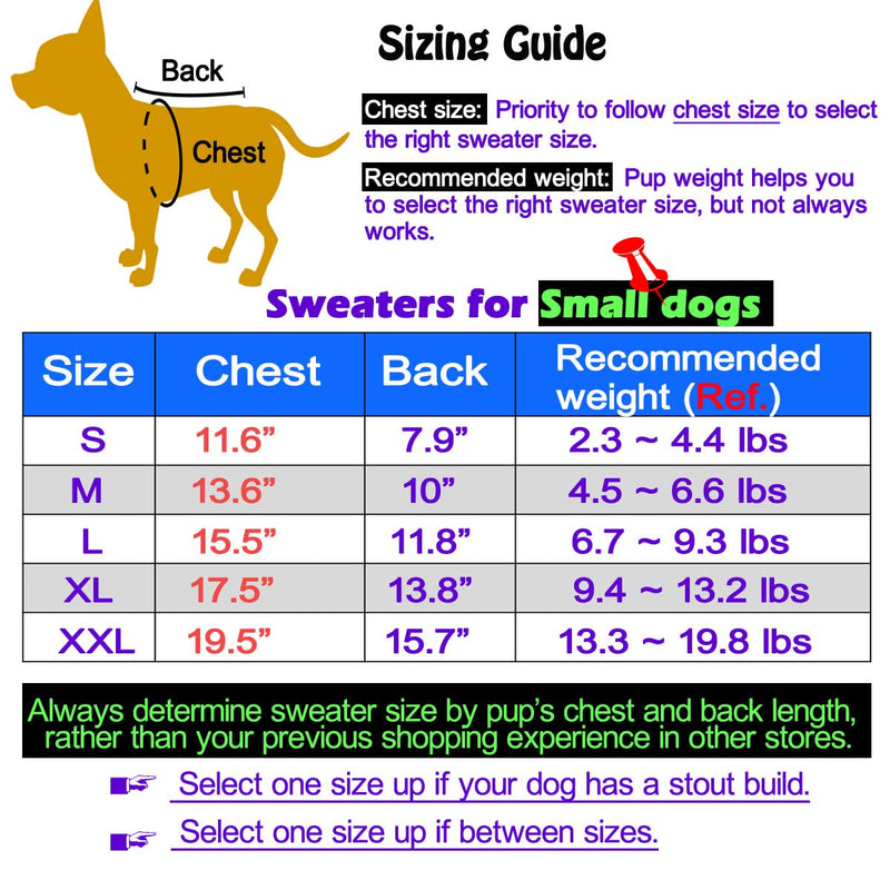 Dog Sweater, Pack of 2 or 3, Dog Clothes, Dog Coat, Dog Jacket for Small or Medium Dogs Boy or Girl, Ultra Soft and Warm Cat Pet Sweaters Beige,Light green,Yellow - PawsPlanet Australia