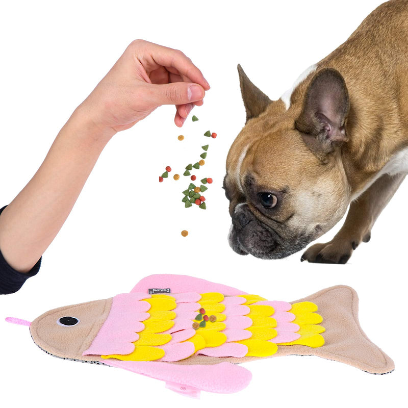 Pet Sniffing Mat Cat Sniffing Mat training Toy Pet Sniffing Feeding Mat Fish Shape Cat Treat Dispenser Pet Products (Pink) - PawsPlanet Australia