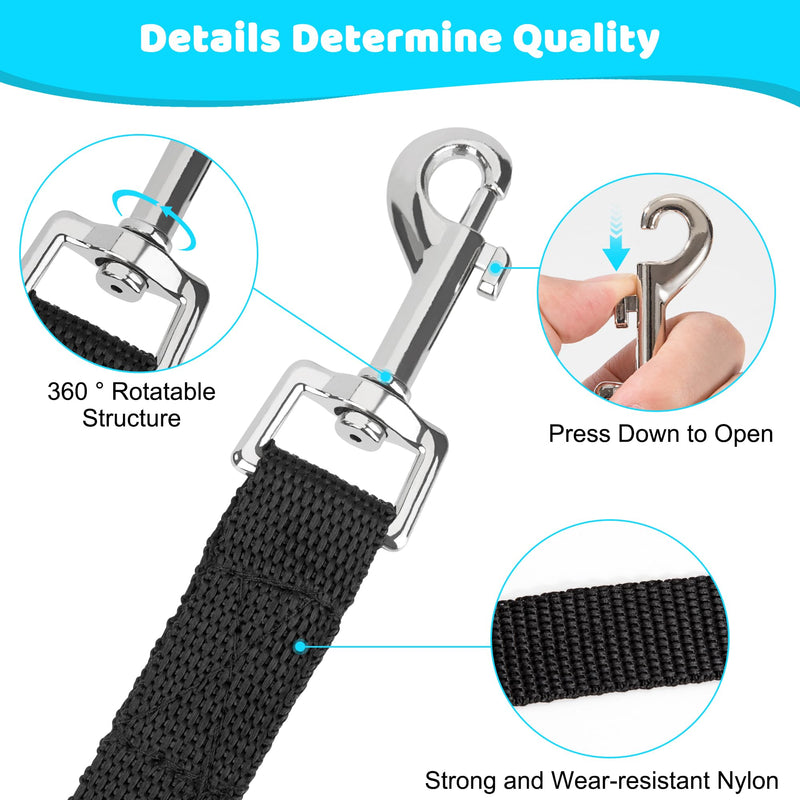 Tow leash for dogs, 10 m x 2 cm, dog leash with comfortable padded handle, nylon long training leash for small, medium and large dogs, black - PawsPlanet Australia