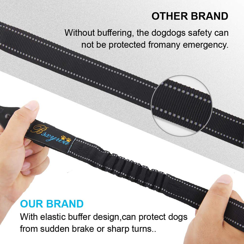 Dog seat belt 3 in 1, car belt dog reflective, with adjustable elastic shock absorption and strong carabiner seat belt, with storage bag. for all dog breeds & cars. - PawsPlanet Australia
