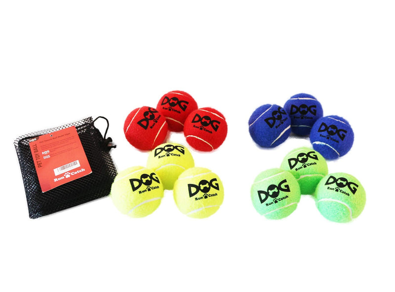insum Tennis Ball for Dog Pack of 12 Colorful Easy Catching Pet Dog Ball - PawsPlanet Australia