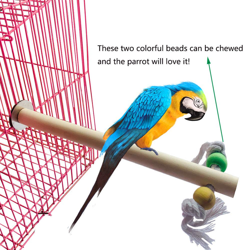 [Australia] - PINVNBY Parrot Climbing Ladder Swing Toy Natural Wood Bird Cage Play Gyms Playground Stand Rope Perch for Parakeet Cockatiel Conure Love Birds Finch African Grey Macaw Amazon Budgies 