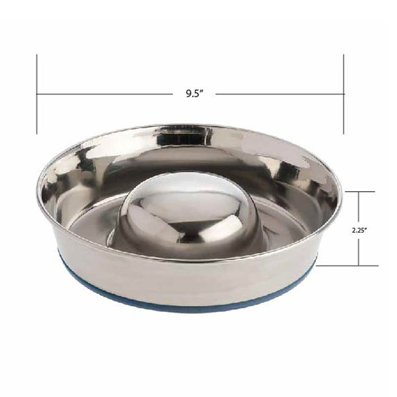 [Australia] - OurPets DuraPet Slow Feed Premium Stainless Steel Dog Bowl (Durable Stainless Steel Dog Bowls, Slow Feeder Dog Bowls, Dog Food Bowl, Dog Water Bowl) Great Alternative to Snuffle Mat for Dogs Medium 