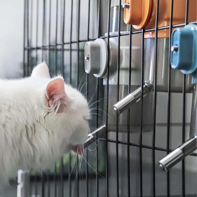 septillar Dog Water Dispenser for Cage, Leakproof Dog Water Bottles 500ml Kennel Pet Water Dispenser for Crate Dog Cat Rabbit Hamster Hedgehog Automatically Feeding Water (Blue) Blue - PawsPlanet Australia