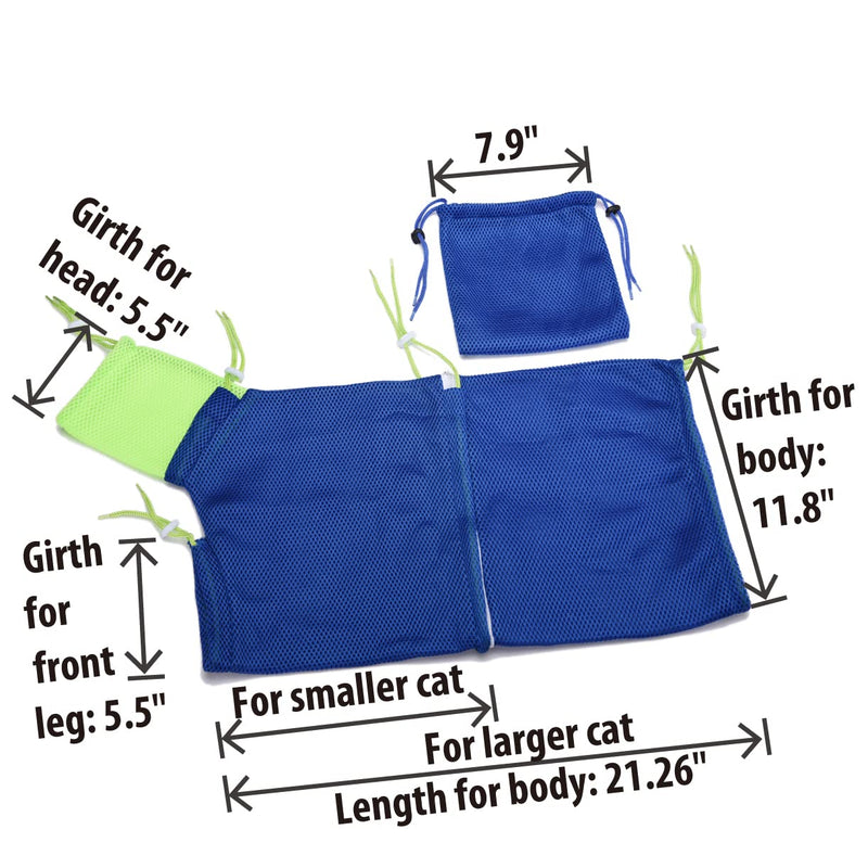 Cat Grooming and Bathing Durable Bag - Cleaning and Washing - Soft Double Mesh Scratch & Biting Resistant with Laundry Bag for Bathing Injecting Medication Nail Trimming Cleaning Ear & Teeth - PawsPlanet Australia