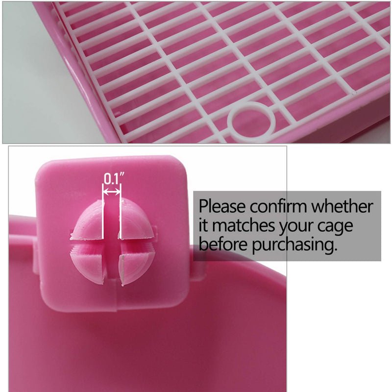 kathson Small Animal Litter Cage Potty Trainer Corner Litter Bedding Box Pet Pan Toilet Ideal for Rabbit, Bunny, Chinchilla, Ferret, Guinea Pig, Hamster(Pink) - PawsPlanet Australia