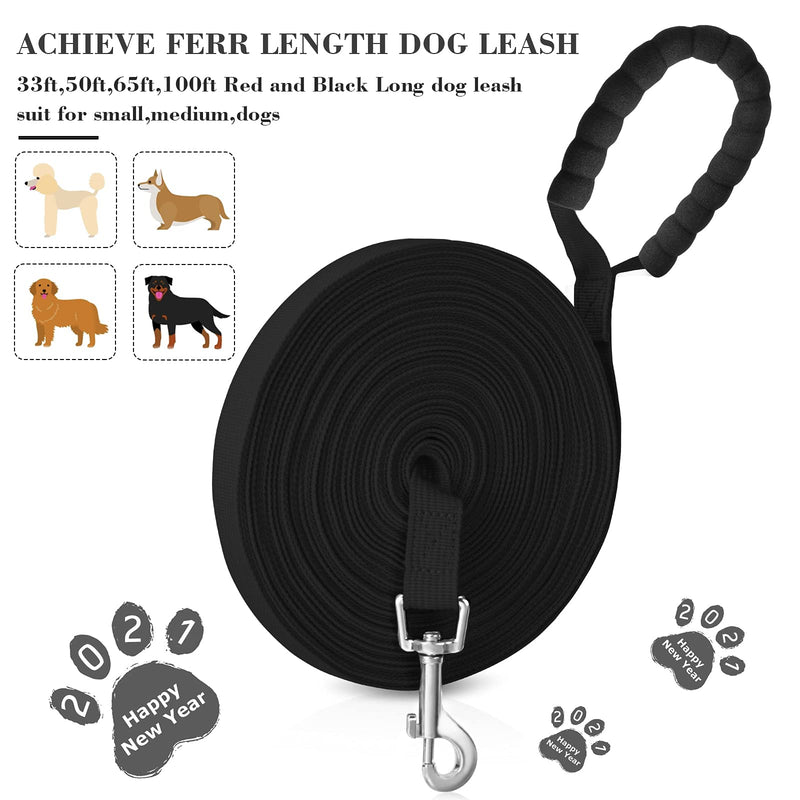 Ansontop 15M/50FT Dog Training Lead Leash,Training Leash with Handle Long Dog Leads,Long Nylon Training Dog Leash, long Line Training Dog Leash,Pet Tracking Training Obedience Lead Leash( Black ) - PawsPlanet Australia