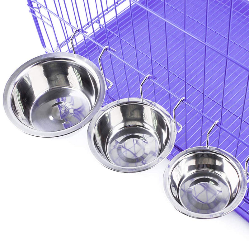 [Australia] - Top-spring Hanging Stainless Steel Pet Bowl Dog and Cat Bird cage Hanging Bowl S 