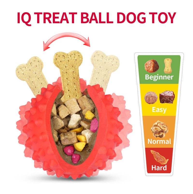 Apasiri Dog Balls Treat Dispensing Dog Toys, Dog Toys for Large Dogs, Dog Chew Toy, Dog Treat Ball, Natural Rubber Spiky Dog Puzzle Toys, Interactive Dog Toys, Dog Enrichment Toys, Christmas Dog Toys - PawsPlanet Australia