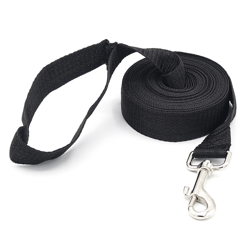 Dog Training Lead Leash Extra Long Line, 5m Nylon Leash for Large, Medium & Small Dogs - Great for Pet Recall Training Obedience, Running, Camping, Backyard Strong lead with Metal Component (Black) Black - PawsPlanet Australia