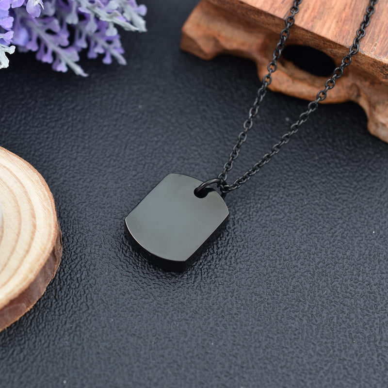 Pet Paw Urn Necklaces for Cat Dog Ashes Paw Print Engraved Pet Cremation Keepsake Jewelry for Ashes Stainless Steel Memorial Urn Pendant Ash Holder Cremation Urn Necklace for Women Men Black - PawsPlanet Australia
