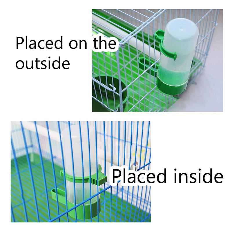 [Australia] - QX-Pet Supplies Automatic Bird Feeder Bird Water Bottle Drinker Container Food Dispenser Hanging in Birds Cage for Parrots Budgie Cockatiel Lovebirds 60 ml 
