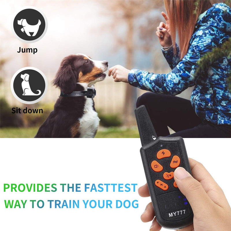 [Australia] - Dog Training Collar with Remote-Shock Collar for Dogs Large,Medium,Small-Waterproof E-Collar w/ 3 Correction Modes, Beep, Vibration,Shock｜Pet Tech Dog Collar offer 1~100 Shock Levels ,1600ft Remote 